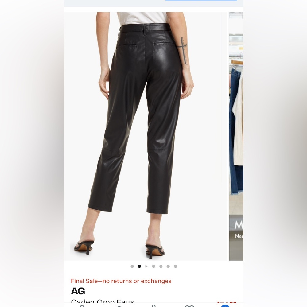 AG Caden cropped faux leather pants